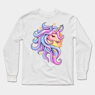 Pastel Goth Unicorn Long Sleeve T-Shirt
